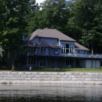 160' x 6' stone wall installed in Flushing, MI