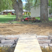 Pic #1 Dock into Rock wall along lake shore in Pinckney, MI