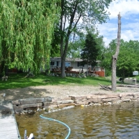 Pic #2 View from dock of Mocha colored stone in Howell