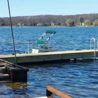 Cantilever Dock on Winans Lake in Brighton, MI