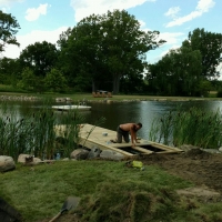 Construction of 2016 Cantilever Dock on Private Pond