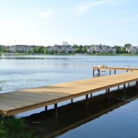 120' x 8' steel frame dock in Wixom, MI