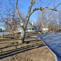 300' x 4' galvey steel wall off of White Lake in Highland, MI