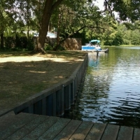 182' x 4.5' steel wall on Huron River in Pinckney, MI