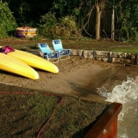 68' x 3' new steel seawall in Orchard Lake, MI