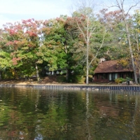 450' x 5' black steel wall of the Kalamazoo River