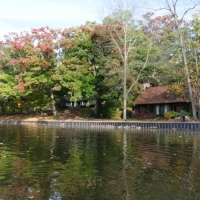450' x 5' black steel wall of the Kalamazoo River