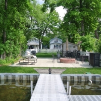 Small seawalls in Walled Lake, MI seawall on Walled Lake