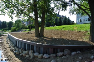 black steel seawall in washtenaw county